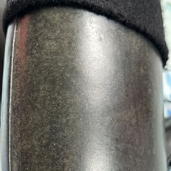 Bogs Alex Solid Black Boots Fleece Lined Ribbon Accent - Picture 14 of 14